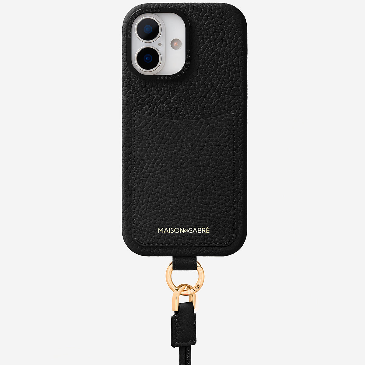 The Sling Phone Case iPhone 17 - Black Caviar – MAISON de SABRÉ