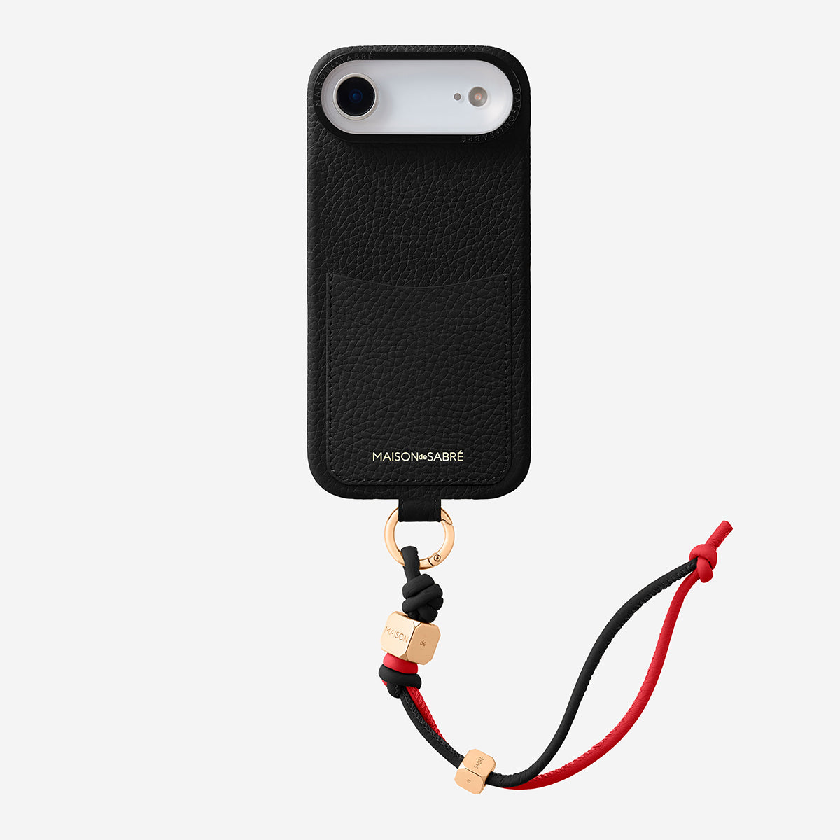 The Wristlet Phone Case iPhone 17 Air - Black Caviar – MAISON de SABRÉ