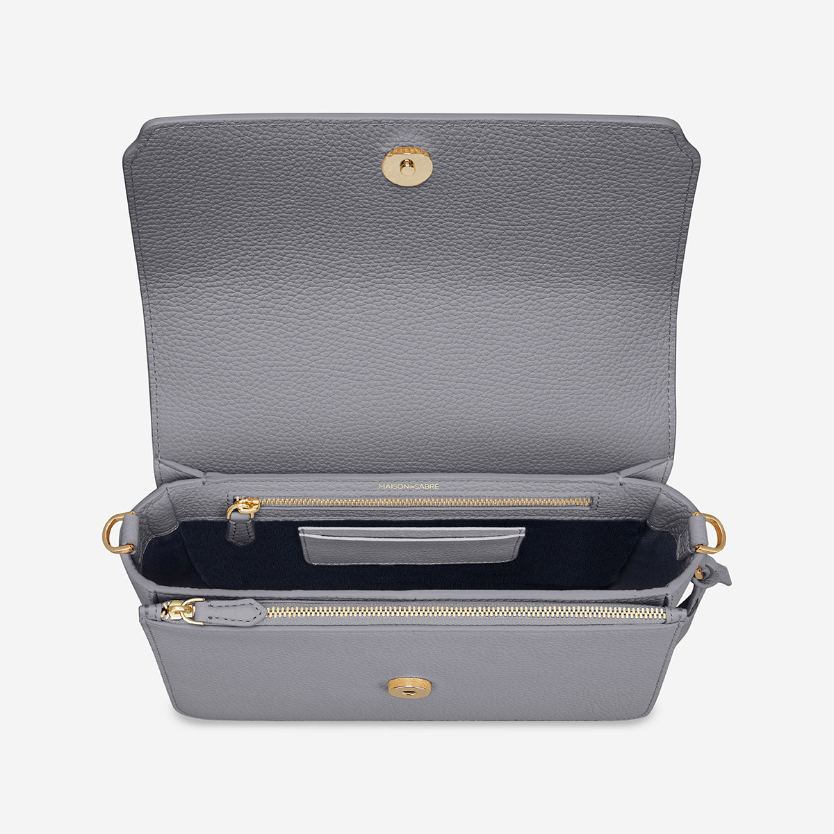 The Medium Flap Bag - Dove Grey