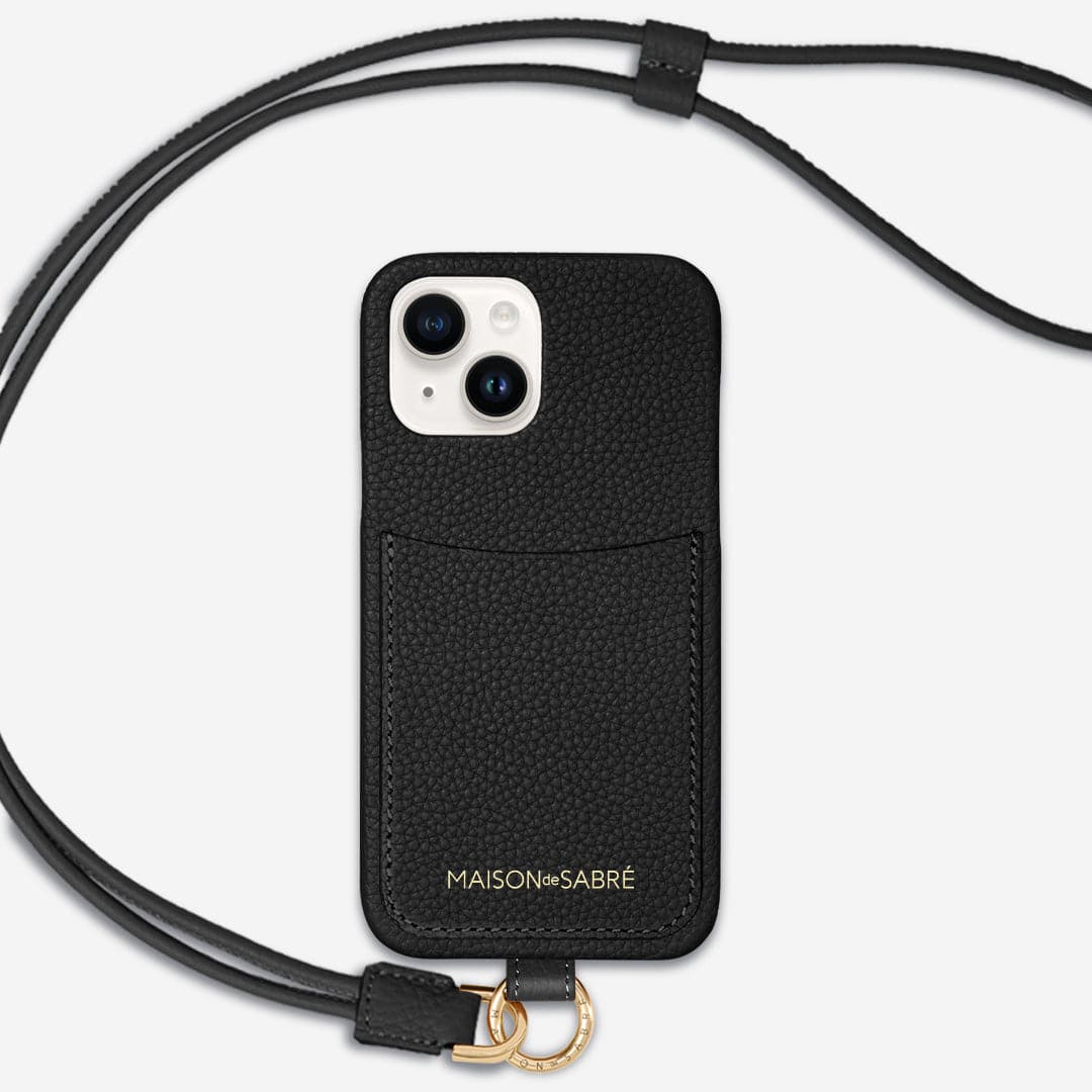 【美品❣️】iPhone15 ケース　 MAISONdeSABRE The Sling Phone Case iPhone 15 - Black Caviar – MAISON de SABRÉ