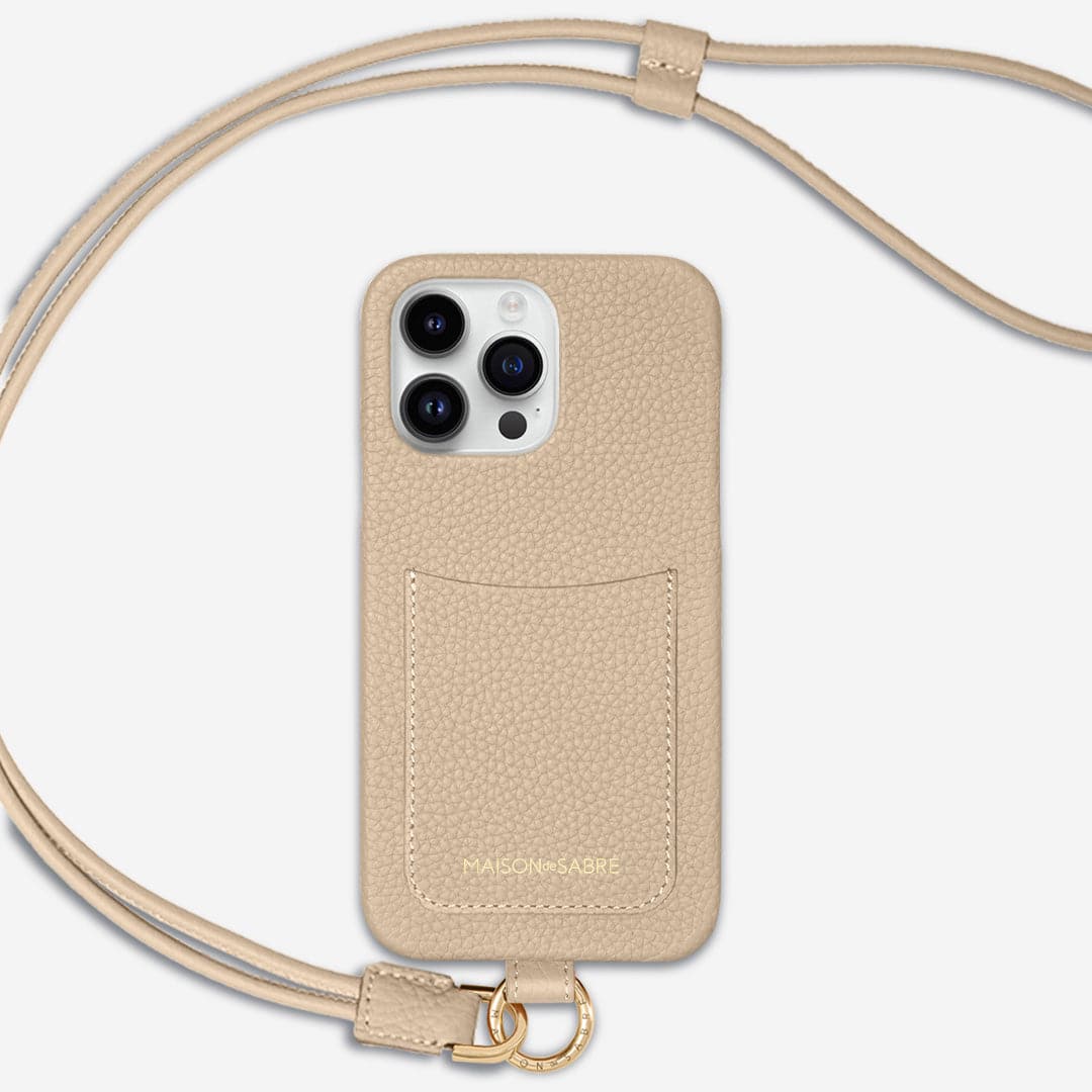 The Sling Phone Case iPhone 15 Pro - Saharan Nude – MAISON de SABRÉ