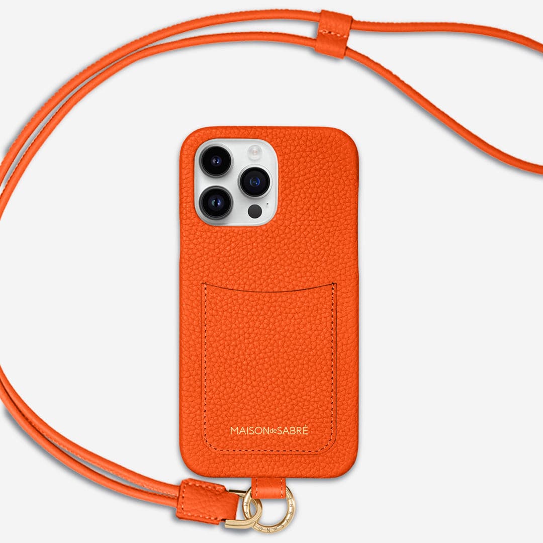 MAISON de SABRÉ iPhone 14 ケース オレンジ/ベージュ The Sling Phone Case iPhone 14 Pro Max - Manhattan Orange