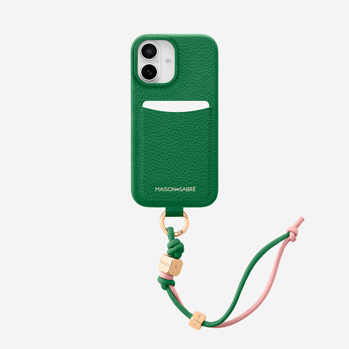 The Wristlet Phone Case iPhone 16 - Emerald Green – MAISON de SABRÉ