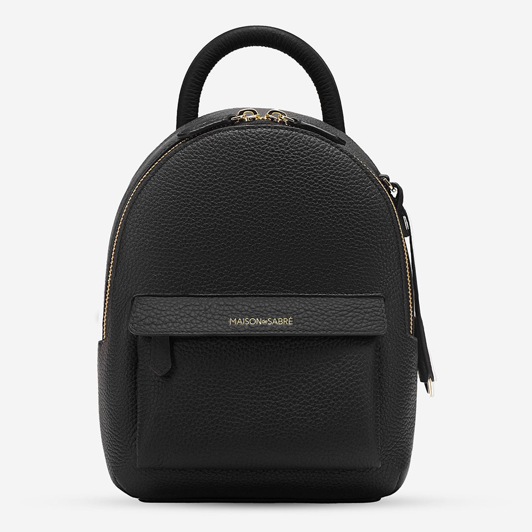 The Mini Backpack - Black Caviar – MAISON de SABRÉ