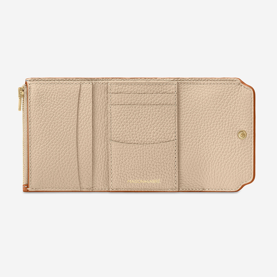 The Trifold Wallet - Pecan Nude