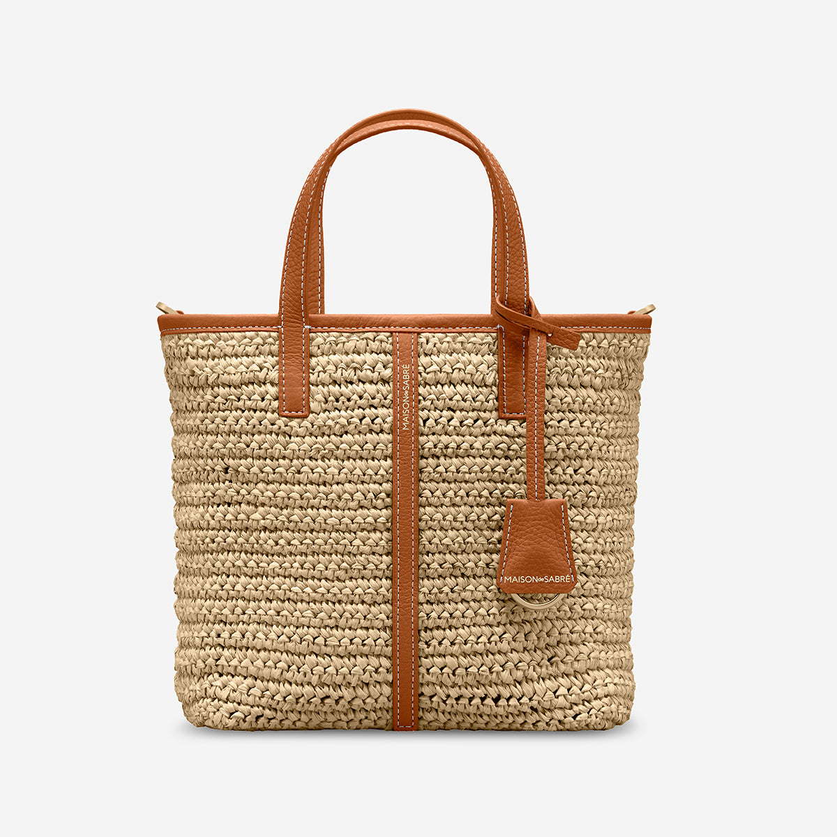 【MAISON de SABRE】限定 ラフィアスナップソフトトートバッグ The Raffia Snap Soft Tote - Pecan Brown – MAISON de SABRÉ