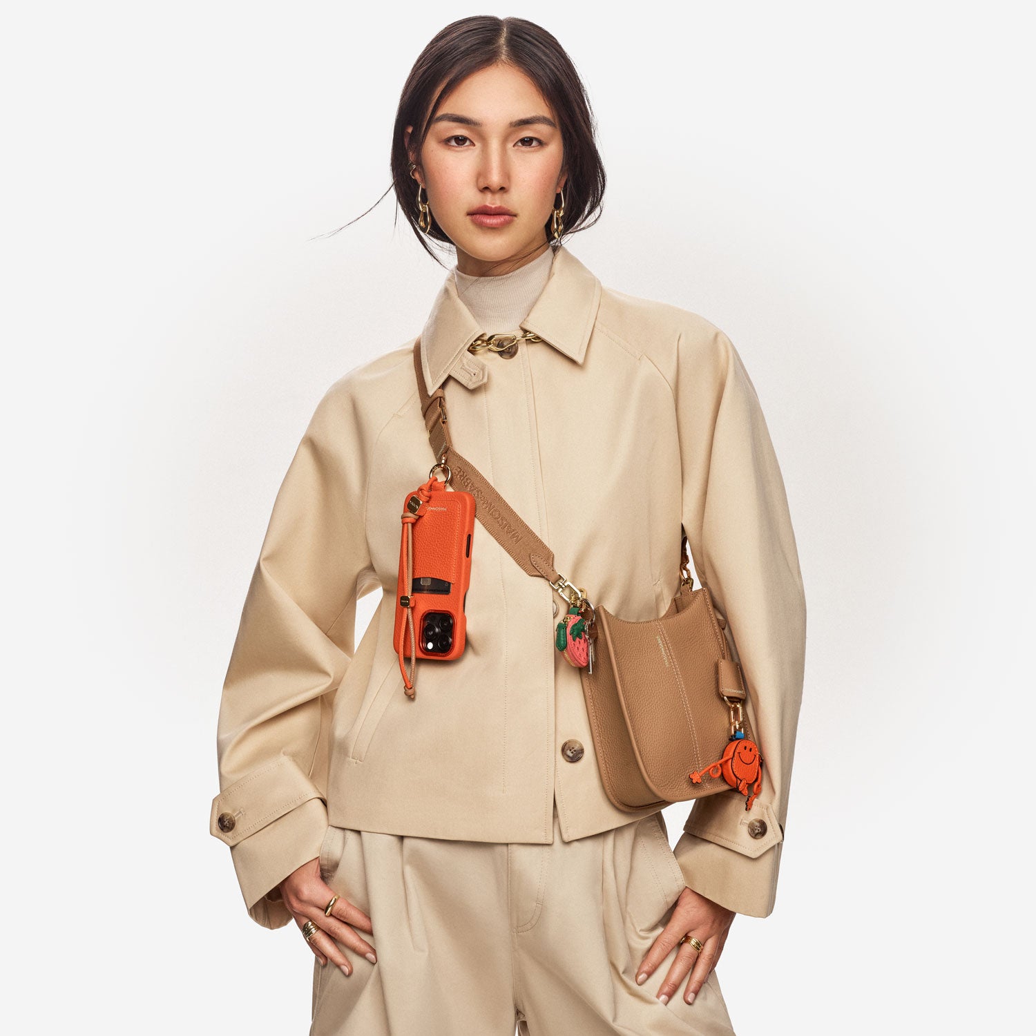 ミニムーンショルダーバッグ Mini Saddle Bag サンドストーンブラウン