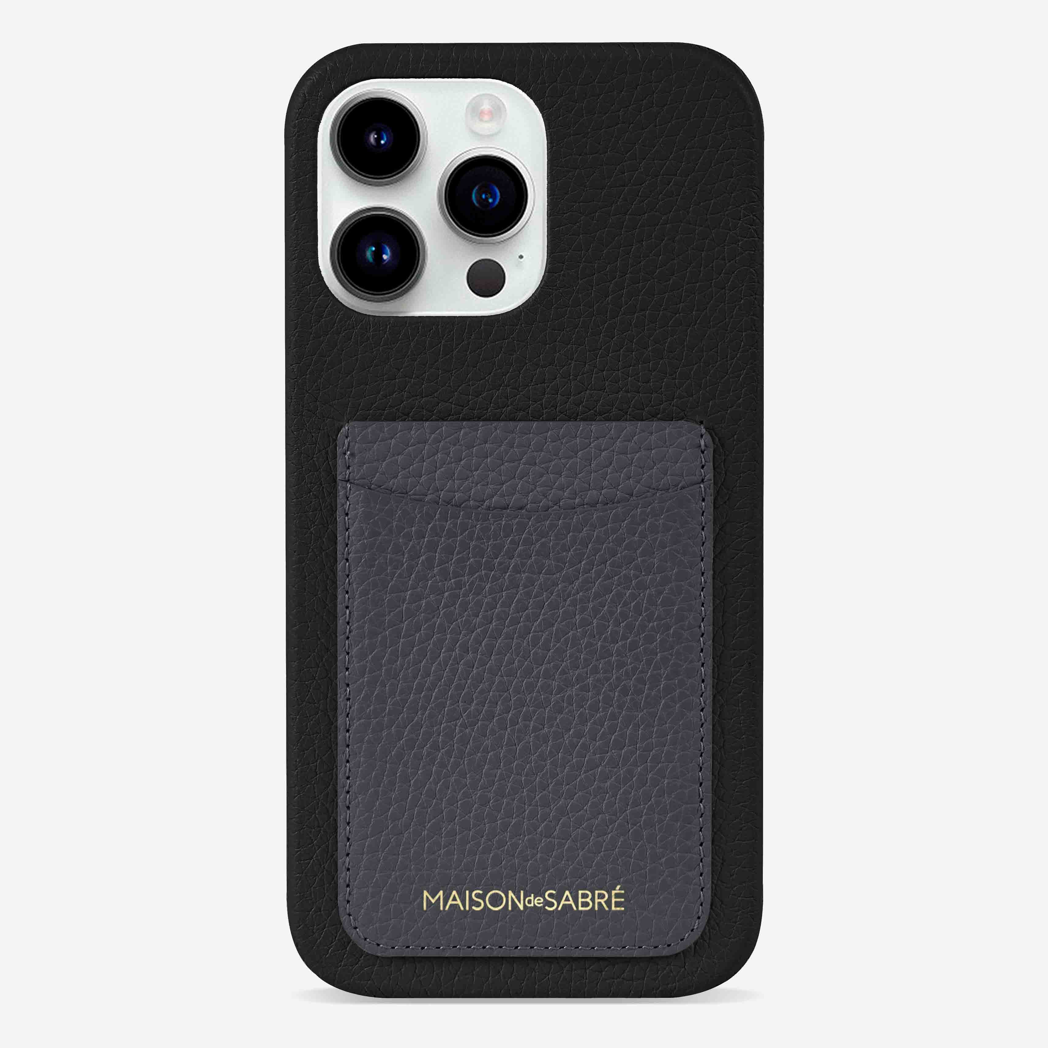 The Card Phone Case iPhone 15 Pro Max - Graphite Caviar – MAISON
