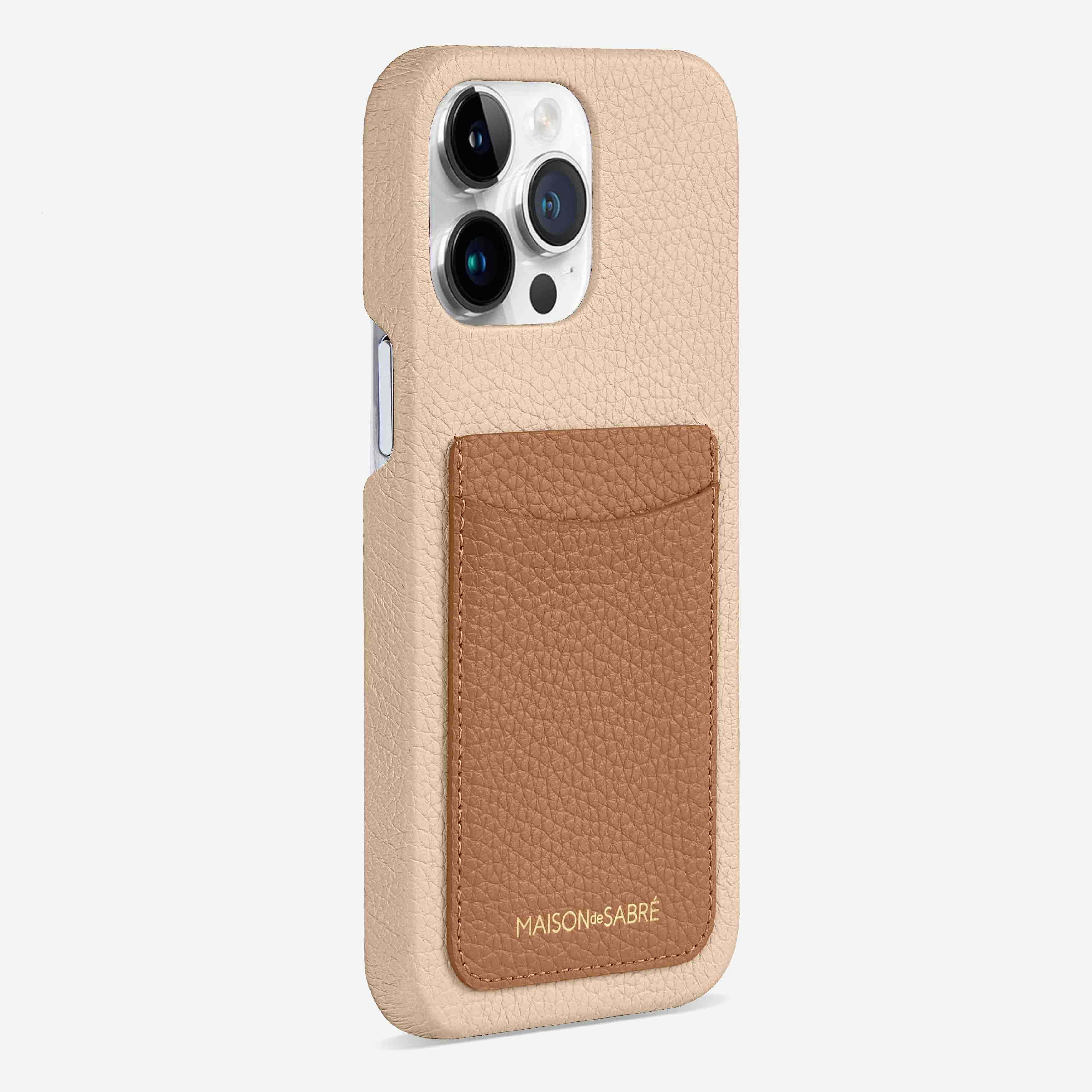 The Card Phone Case iPhone 14 Pro - Sandstone Nude – MAISON de SABRÉ