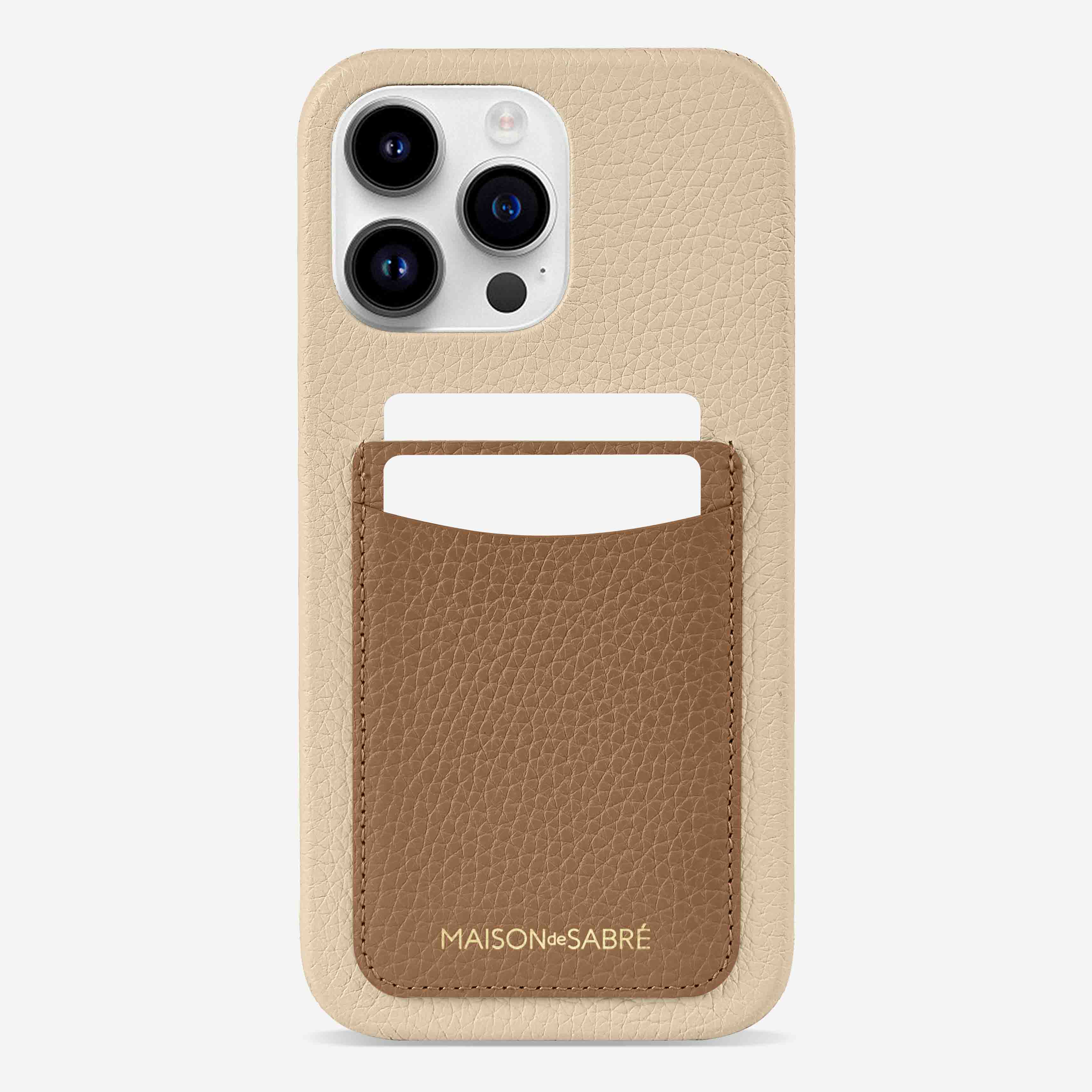 The Card Phone Case iPhone 14 Pro - Sandstone Nude – MAISON de SABRÉ