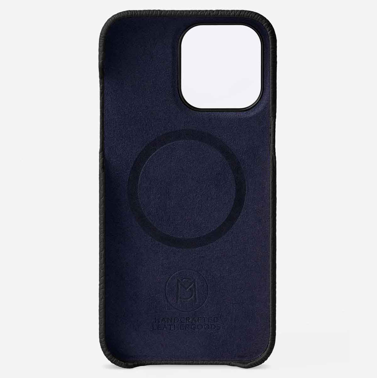 レザーケース iPhone 14 Pro Max Case ブラックキャビア | MAISON de SABRÉ