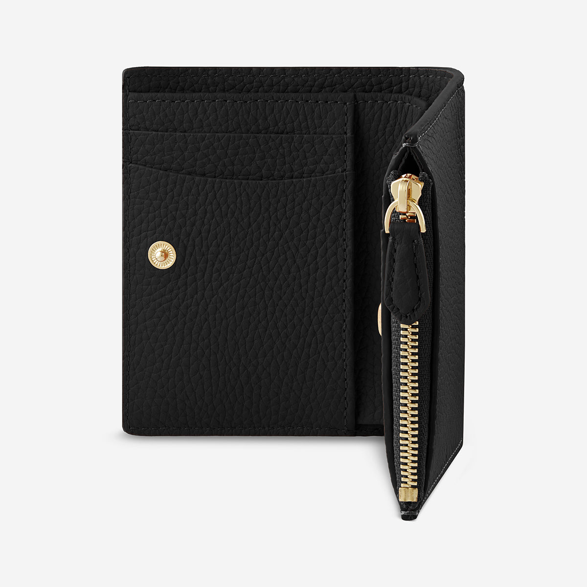 二つ折り財布 Bifold Wallet ブラックキャビア | MAISON de SABRÉ