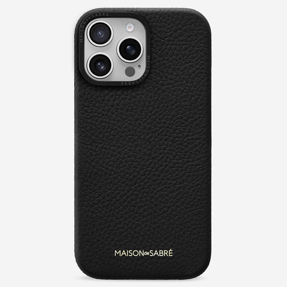 レザーケース iPhone 16 Pro Max Case ブラックキャビア | MAISON de SABRÉ