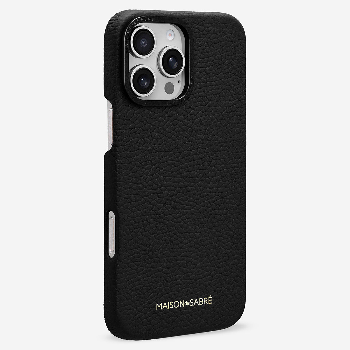 レザーケース iPhone 16 Pro Case ブラックキャビア | MAISON de SABRÉ
