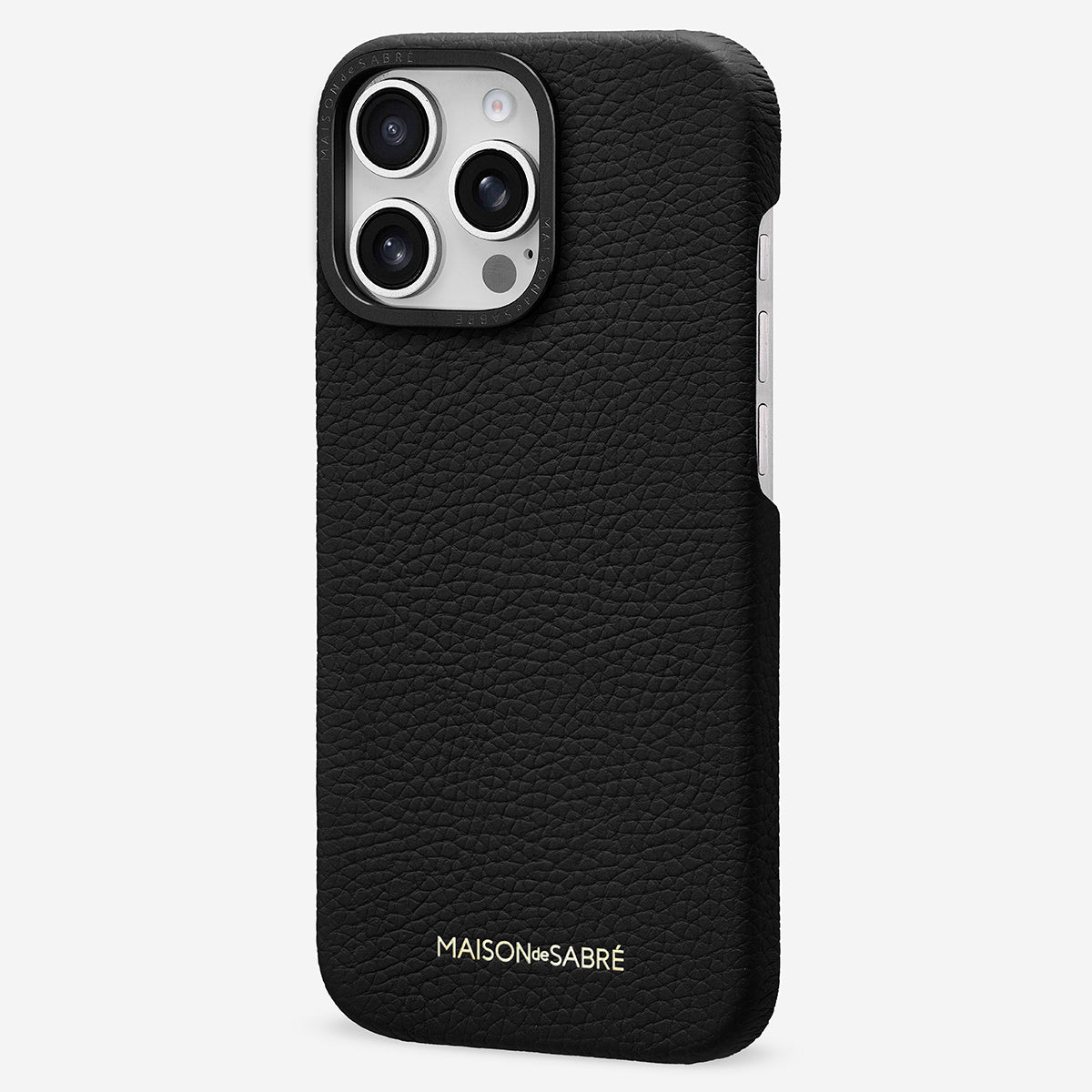 レザーケース iPhone 16 Pro Max Case ブラックキャビア | MAISON de SABRÉ