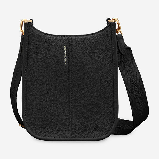 The Mini Moon Shoulder Bag - Black Caviar