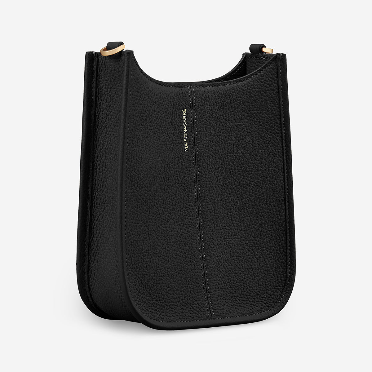 ミニムーンショルダーバッグ Mini Saddle Bag ブラックキャビア