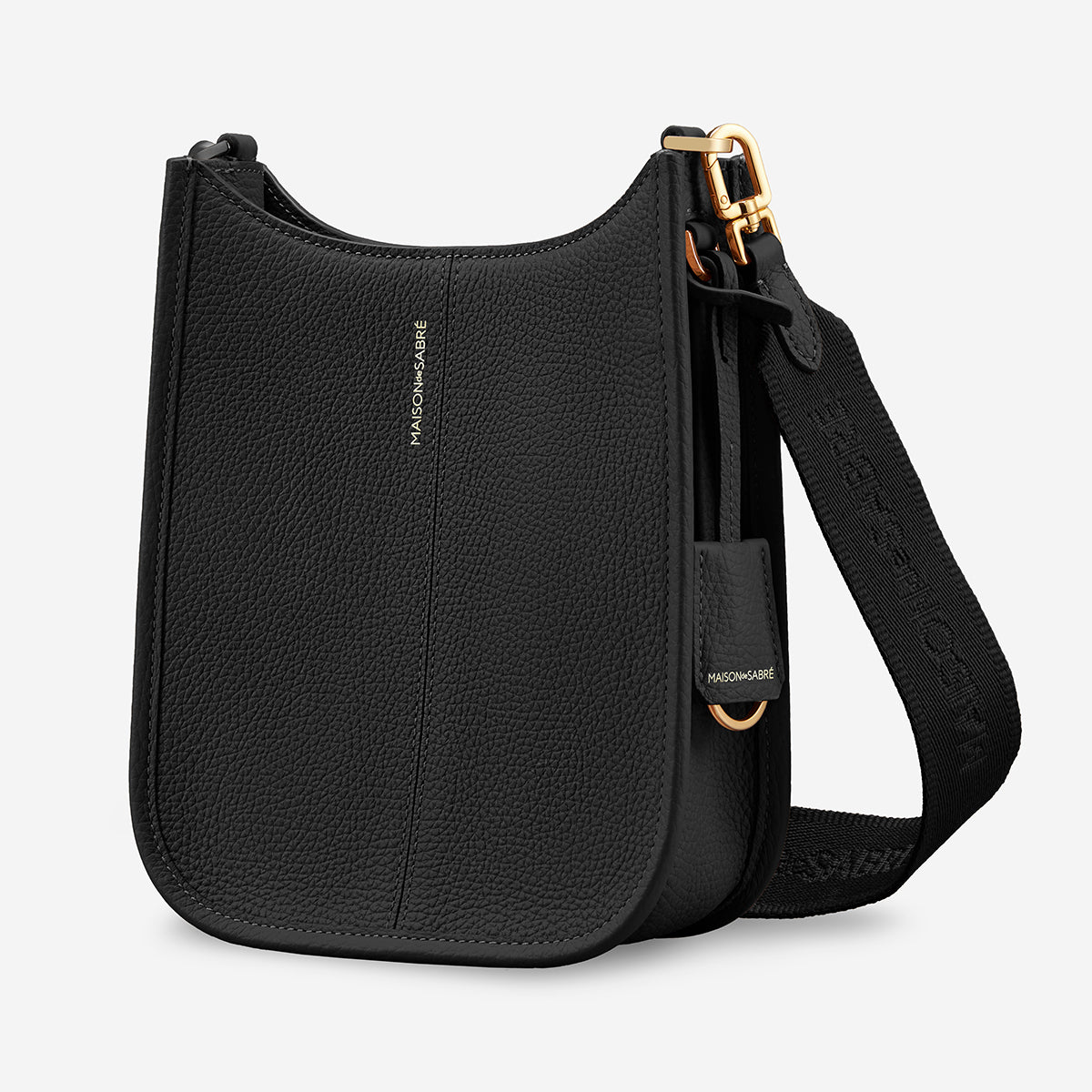 ミニムーンショルダーバッグ Mini Saddle Bag ブラックキャビア