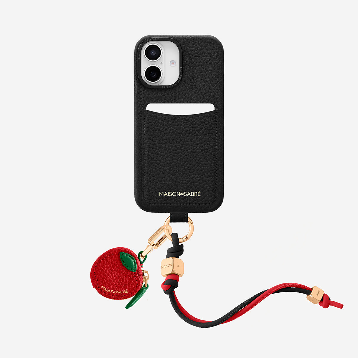 The Wristlet Phone Case iPhone 16 - Black Caviar – MAISON de SABRÉ