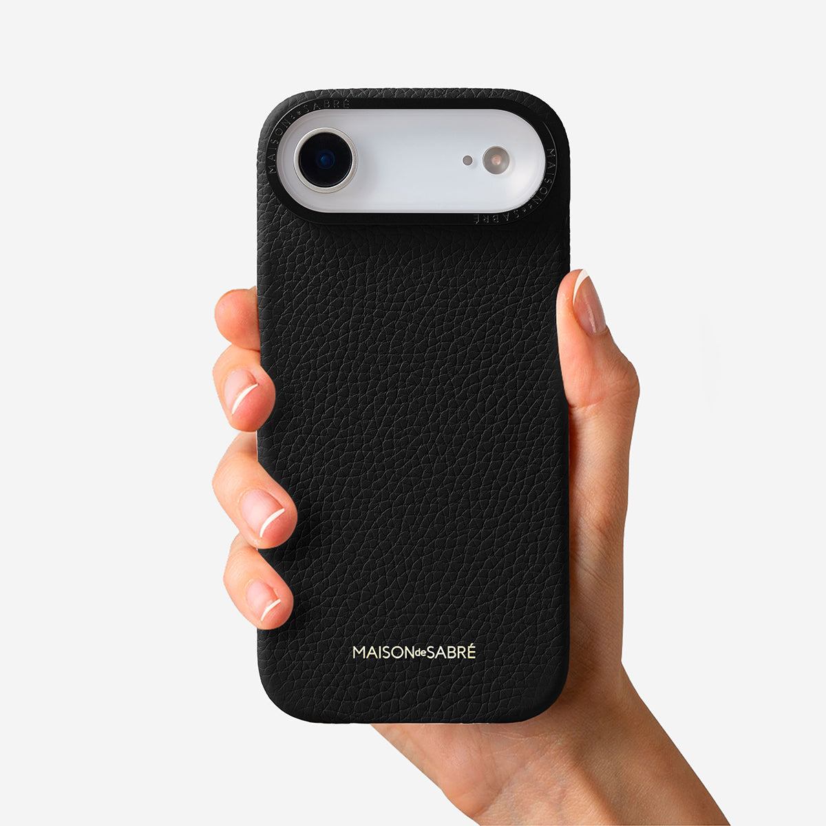 レザーケース iPhone 17 Air Case ブラックキャビア | MAISON de SABRÉ