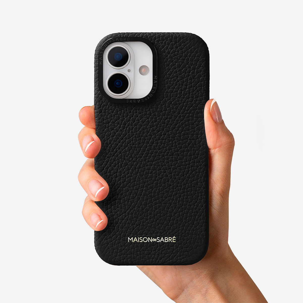レザーケース iPhone 17 Case ブラックキャビア | MAISON de SABRÉ