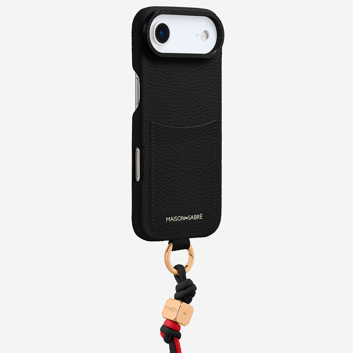 The Wristlet Phone Case iPhone 17 Air - Black Caviar – MAISON de SABRÉ