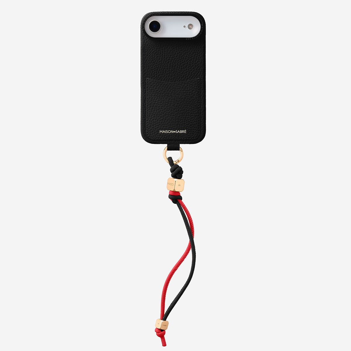 The Wristlet Phone Case iPhone 17 Air - Black Caviar – MAISON de SABRÉ