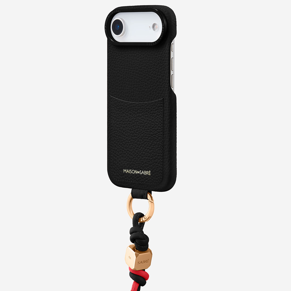 The Wristlet Phone Case iPhone 17 Air - Black Caviar – MAISON de SABRÉ