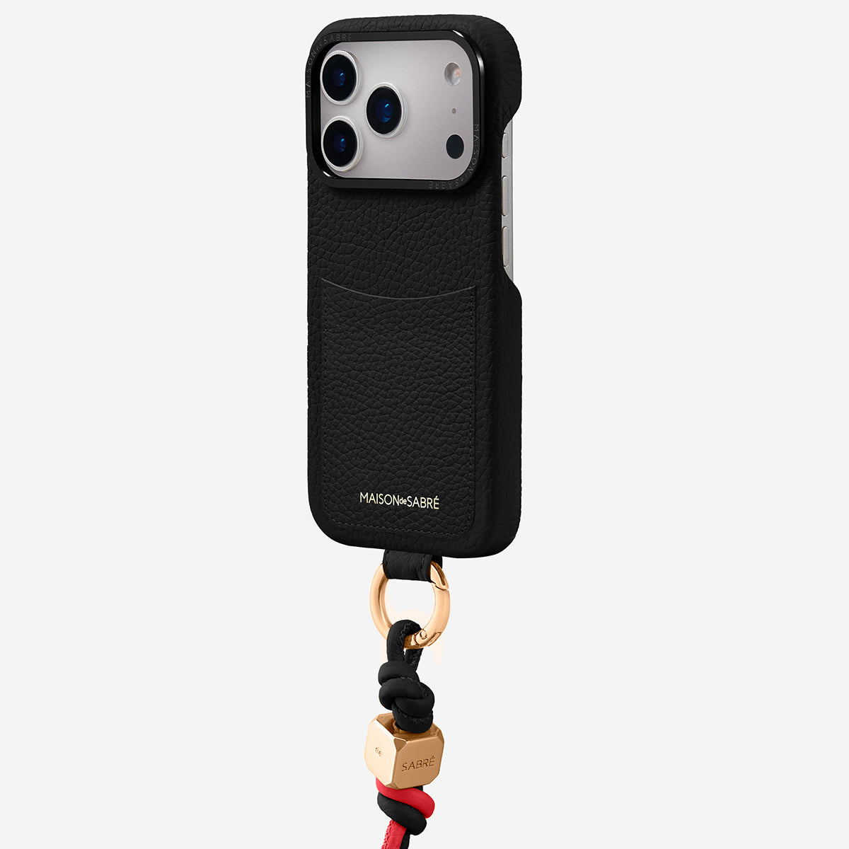 The Wristlet Phone Case iPhone 17 Pro Max - Black Caviar