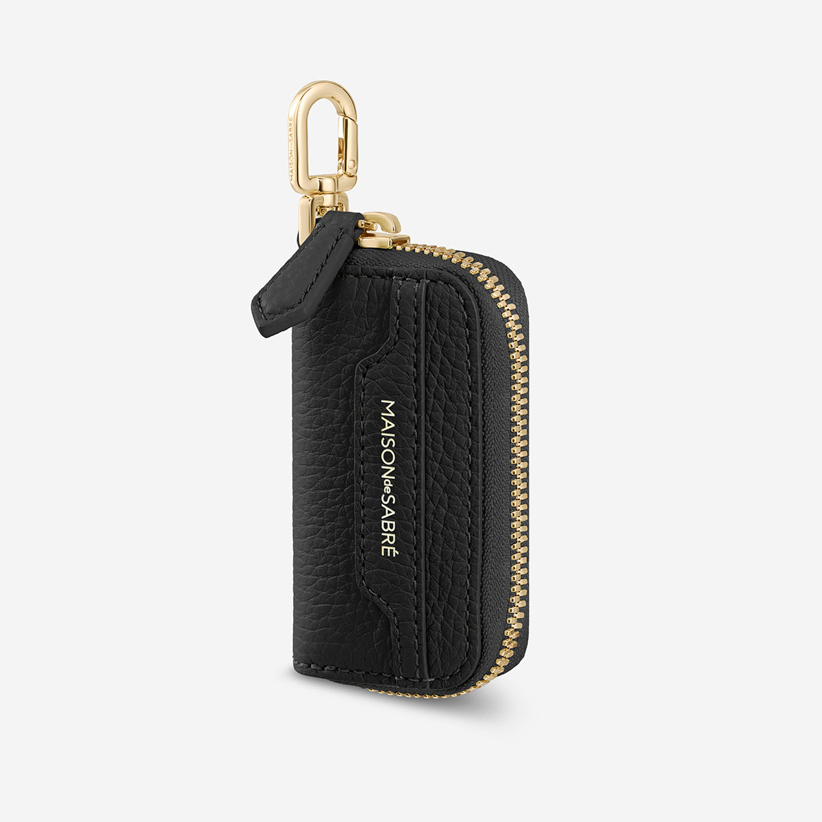 レザーキーケース Key Case Charm ブラックキャビア | MAISON de SABRÉ