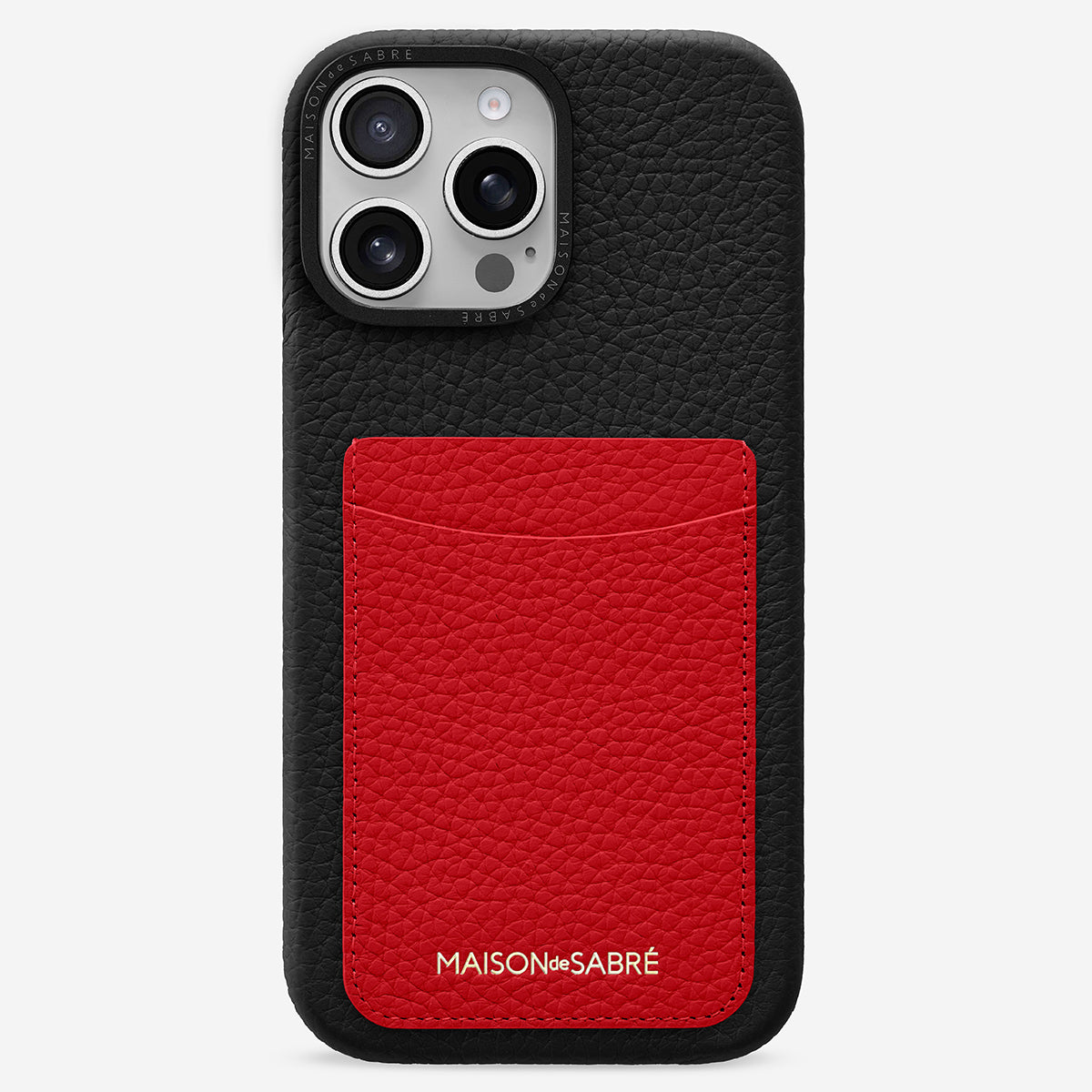 The Card Phone Case iPhone 16 Pro Max - Rouge Noir