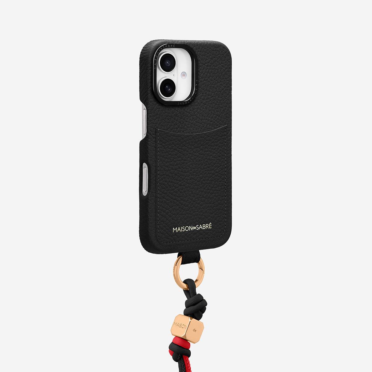 The Wristlet Phone Case iPhone 16 - Black Caviar – MAISON de SABRÉ