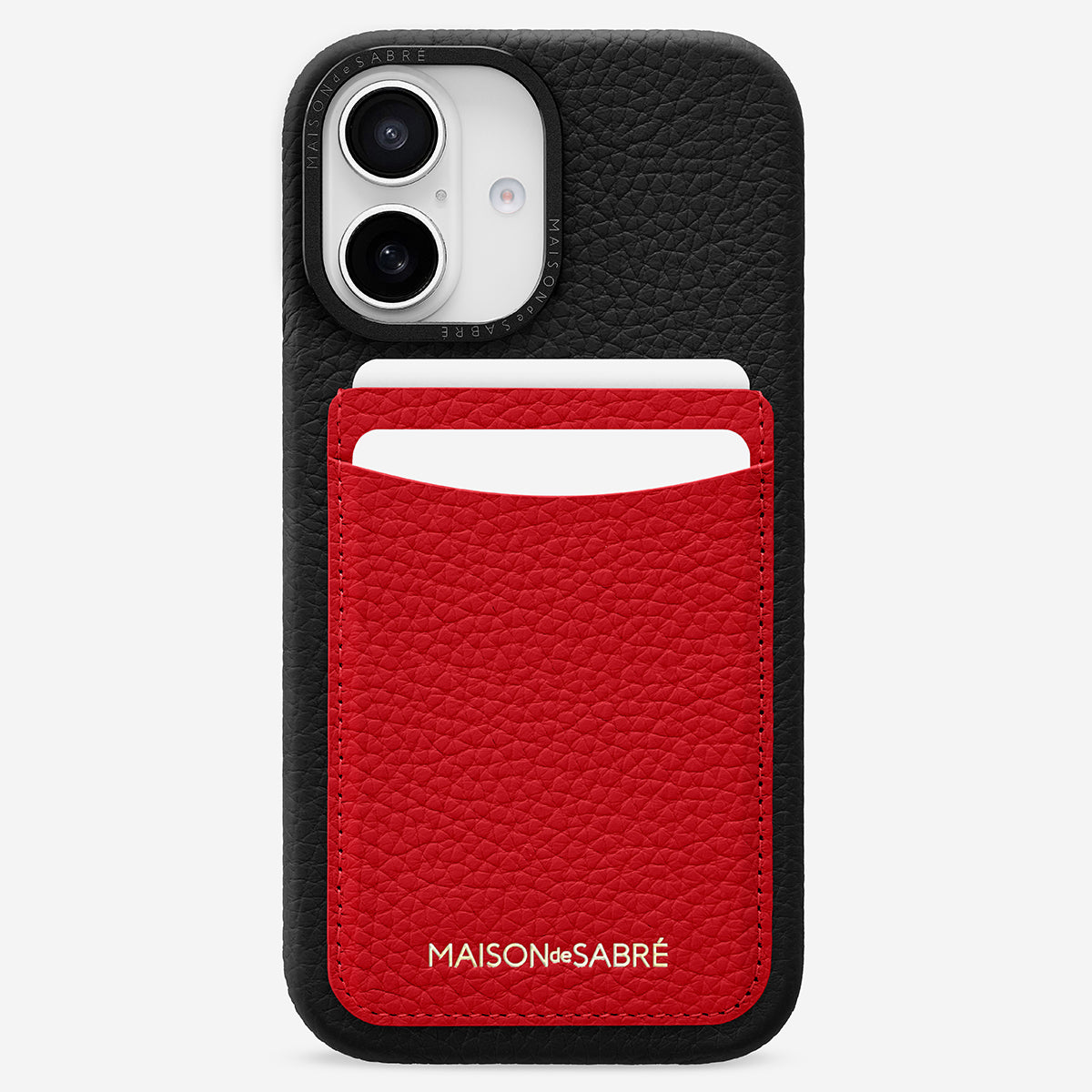 The Card Phone Case iPhone 16 - Rouge Noir – MAISON de SABRÉ