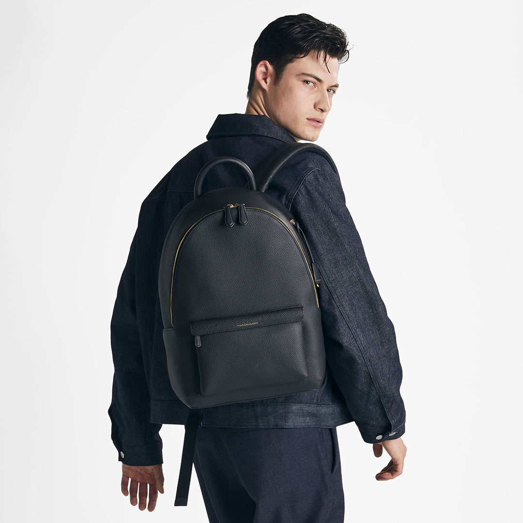 レザーバックパック Backpack ブラックキャビア | MAISON de SABRÉ