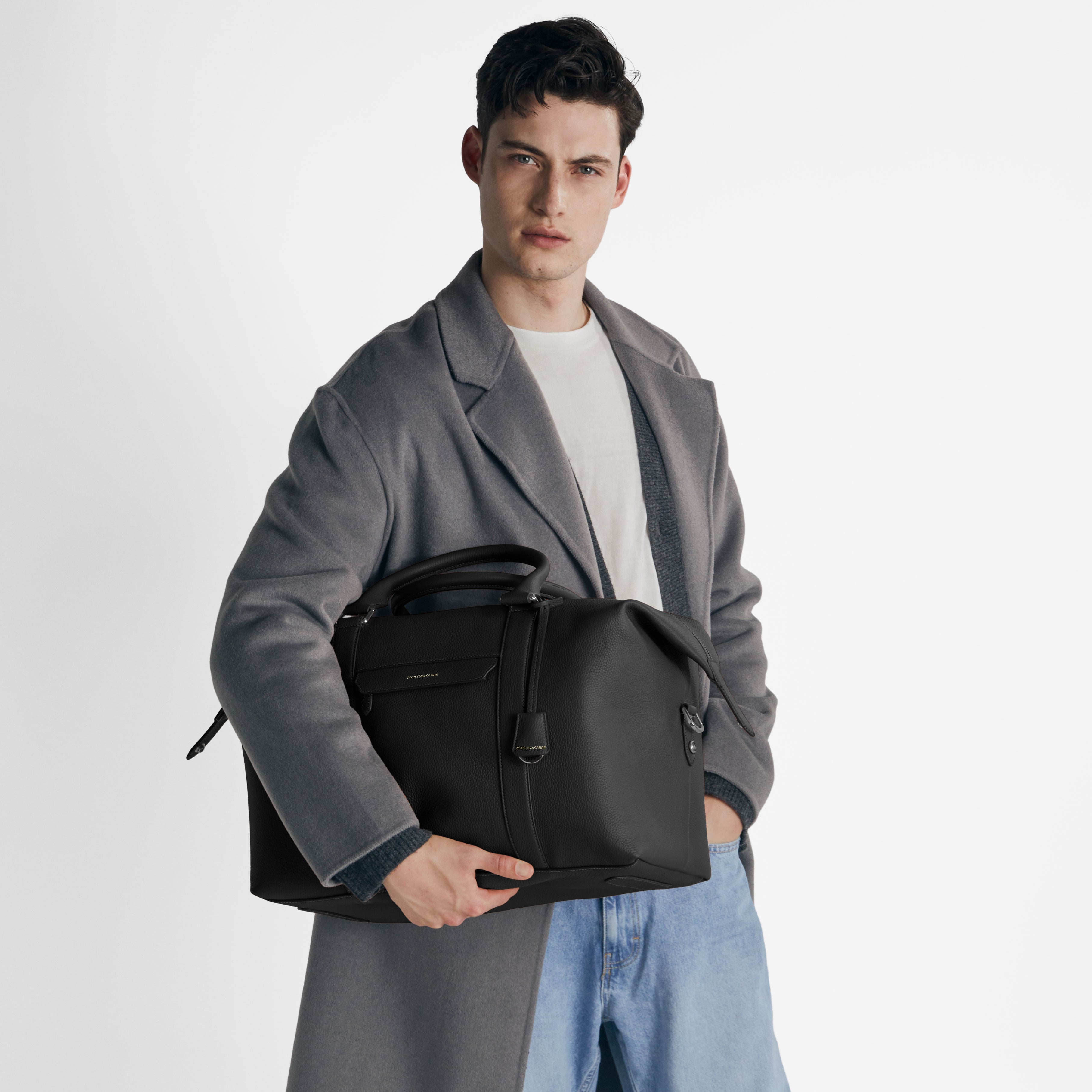 ボストンバッグ Duffle Bag ブラックキャビア | MAISON de SABRÉ