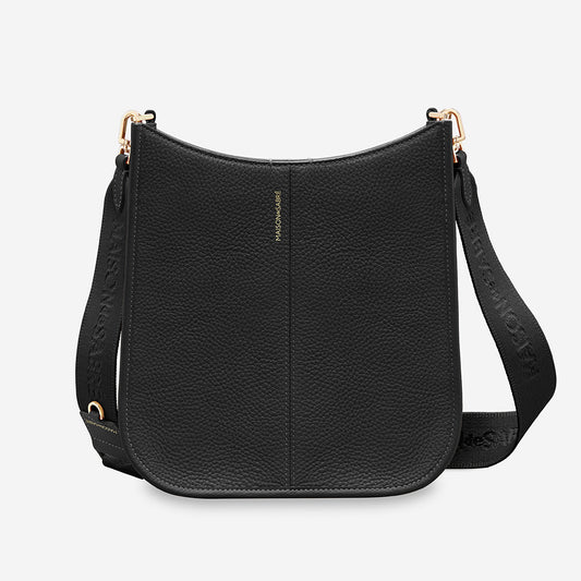 The Moon Shoulder Bag - Black Caviar