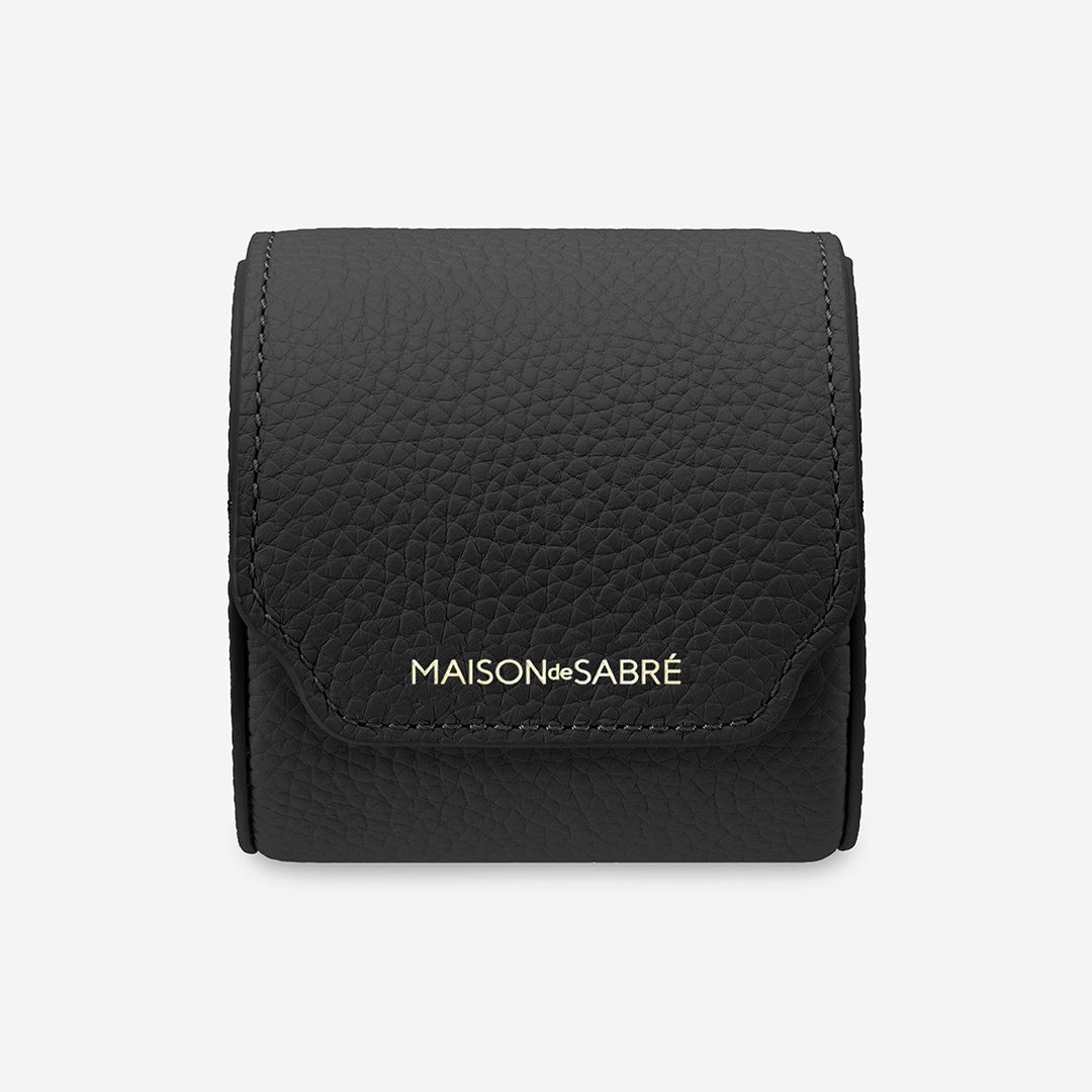 ウォッチケース Watch Roll ブラックキャビア | MAISON de SABRÉ