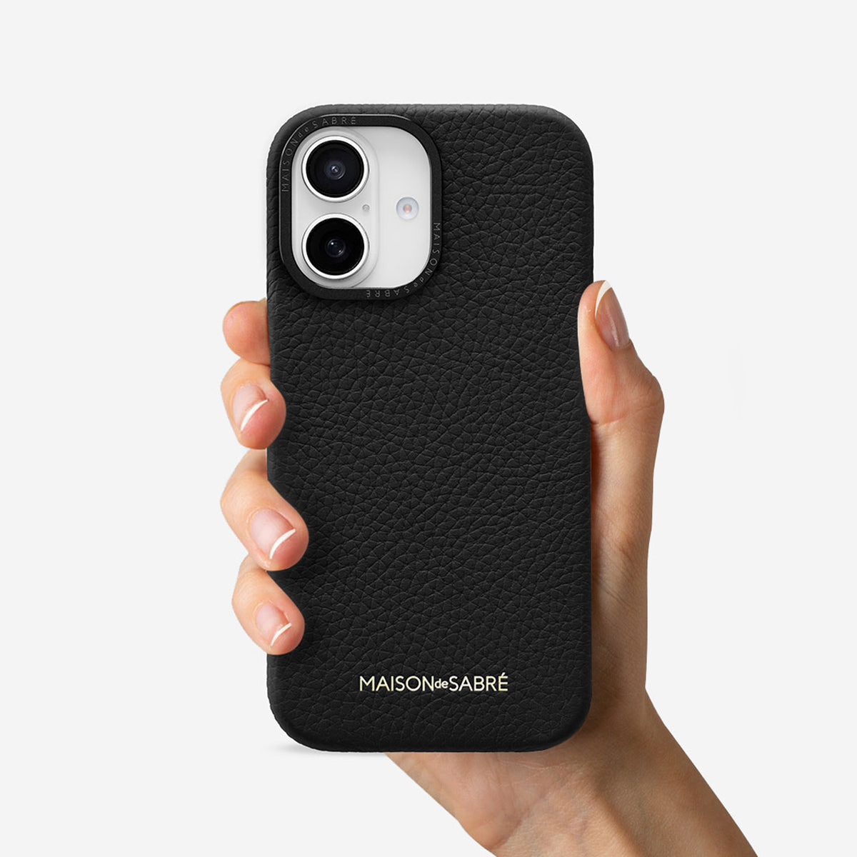 レザーケース iPhone 16 Case ブラックキャビア | MAISON de SABRÉ