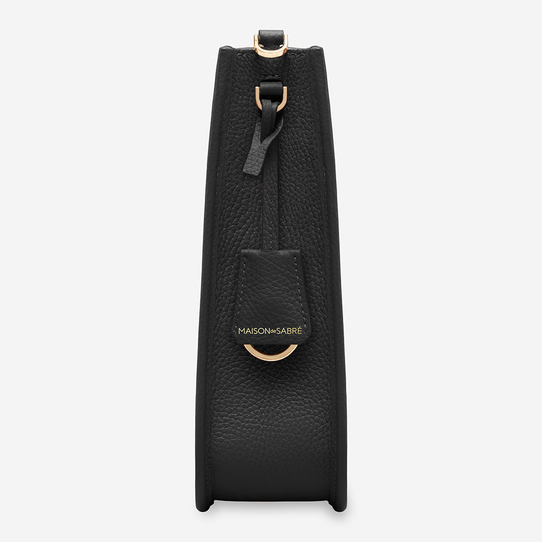 ムーンショルダーバッグ Saddle Bag ブラックキャビア | MAISON de SABRÉ