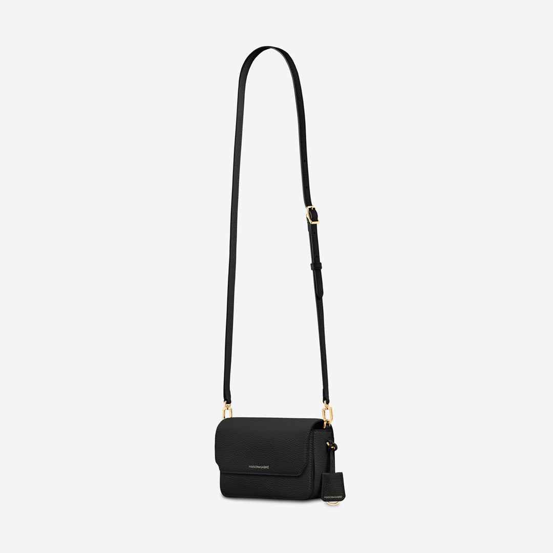 The Mini Flap Bag - Black Caviar