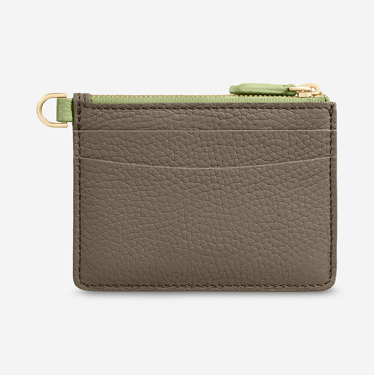 The Zipped Card Pouch - Cashmere Matcha