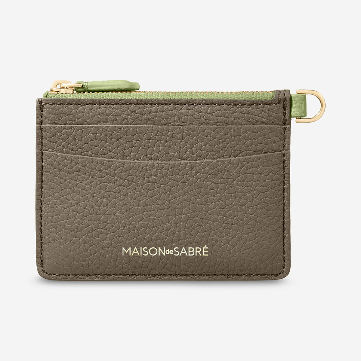 The Zipped Card Pouch - Cashmere Matcha