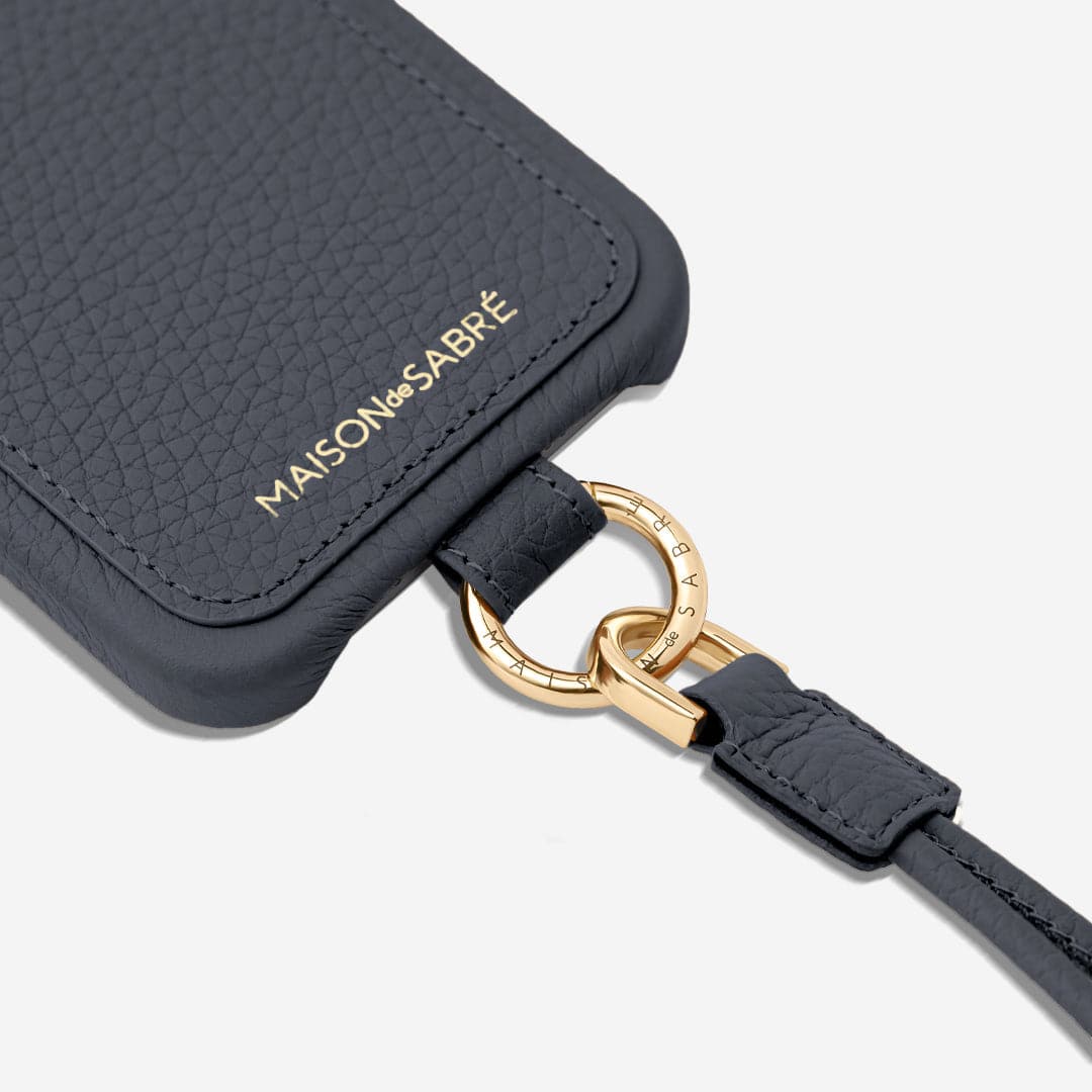 新品MAISON de SABRE ショルダーストラップ付iPhone14pro The Sling Phone Case iPhone 14 Pro Max - Graphite Gray – MAISON de