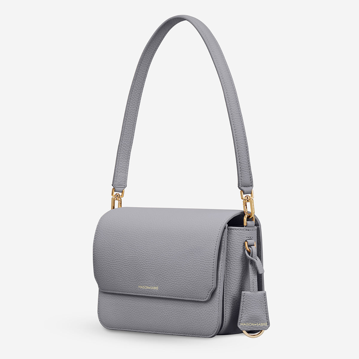 The Medium Flap Bag - Dove Grey