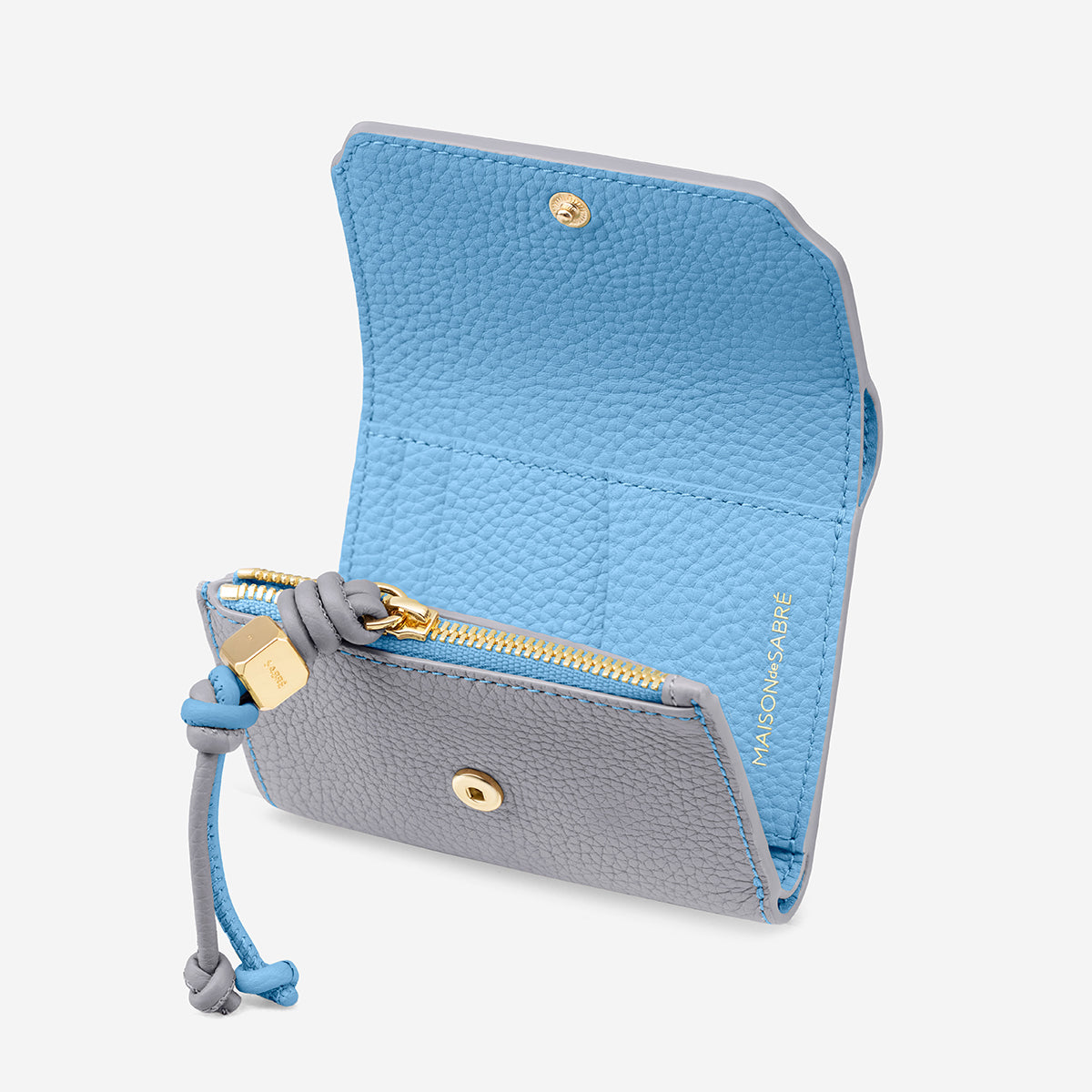 The Trifold Wallet - Dove Sky – MAISON de SABRÉ