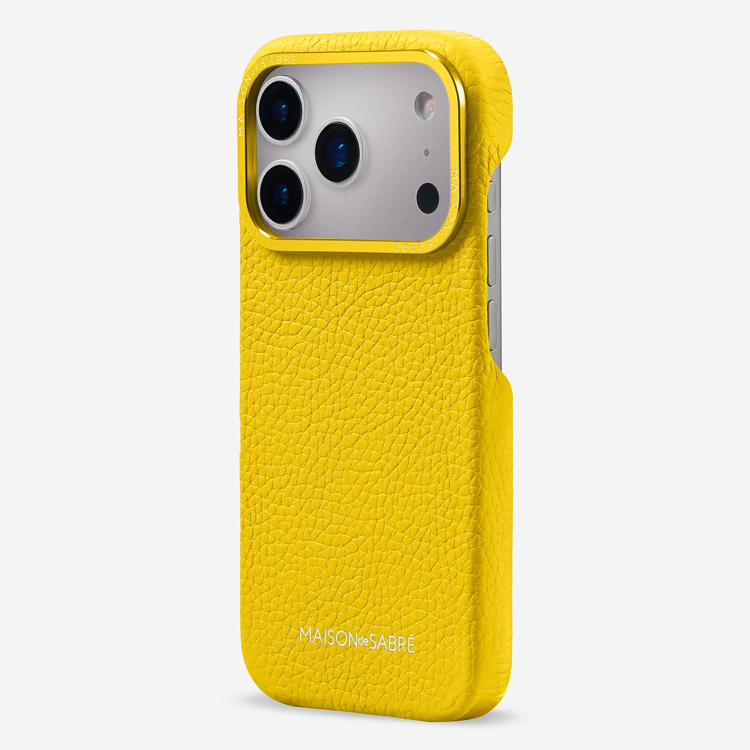 レザーケース iPhone 18 Pro Case Daisy Yellow | MAISON de SABRÉ
