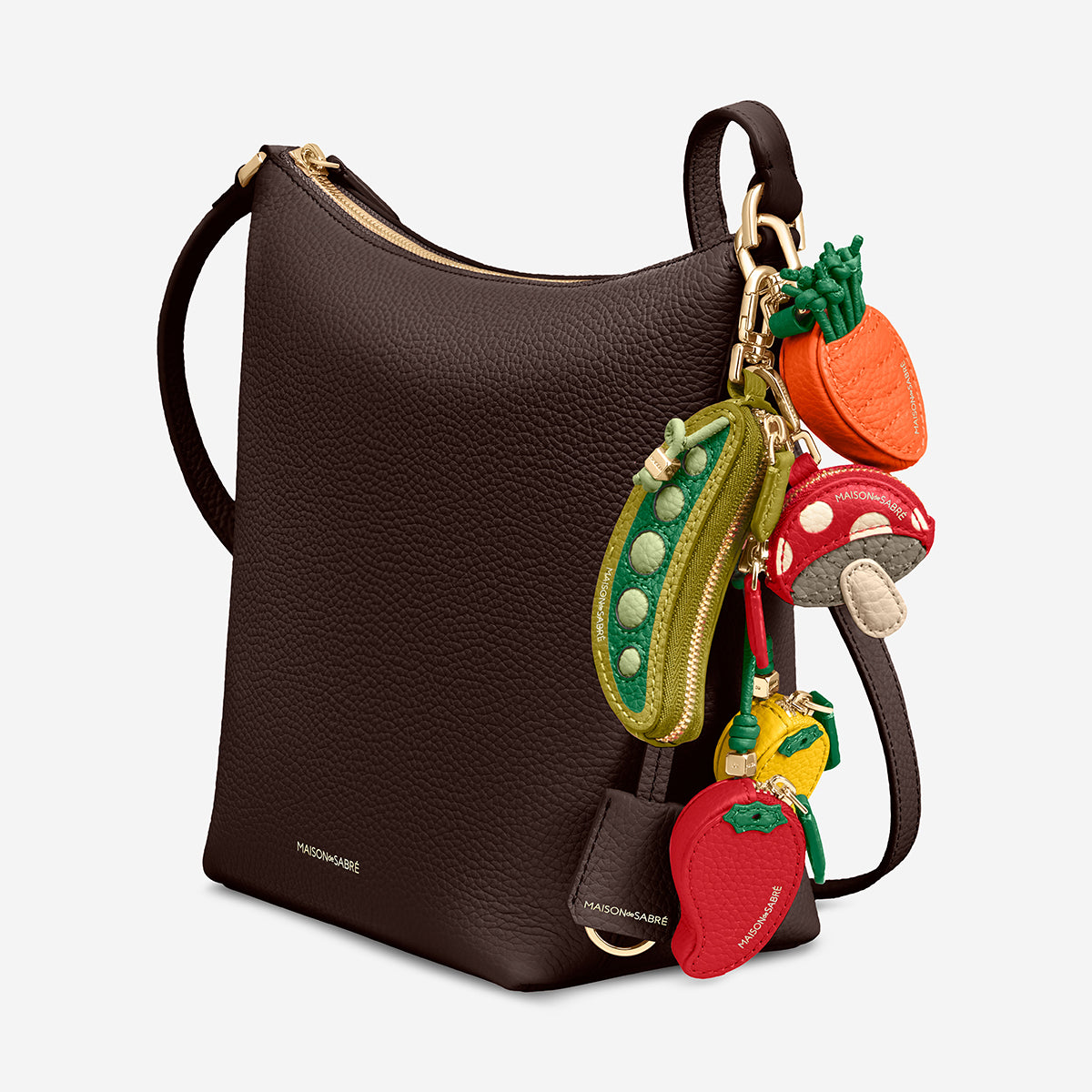 ジップバケットバッグ Zipped Bucket Bag エスプレッソブラウン