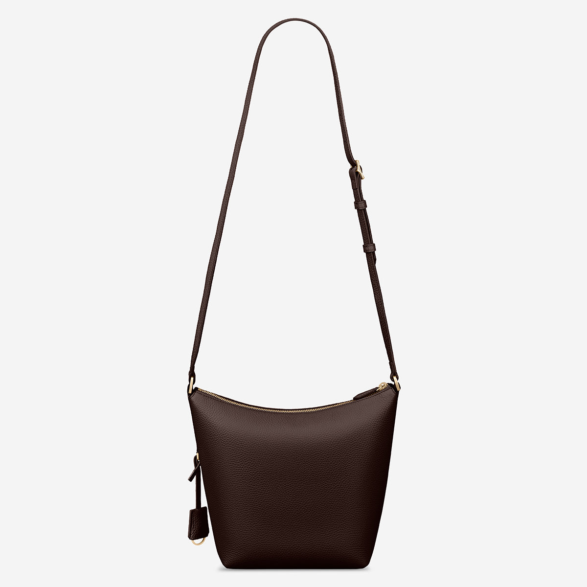 The Zipped Bucket Bag - Espresso Brown