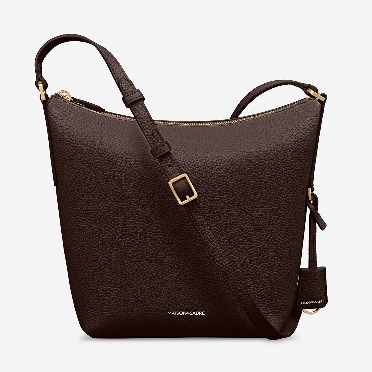 The Zipped Bucket Bag - Espresso Brown