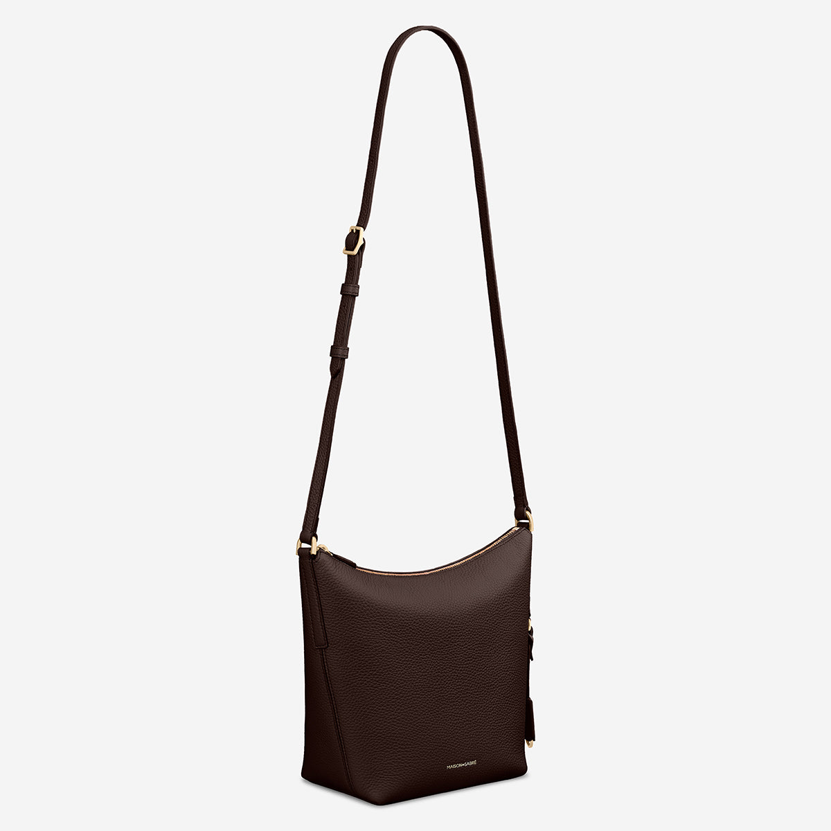 The Zipped Bucket Bag - Espresso Brown